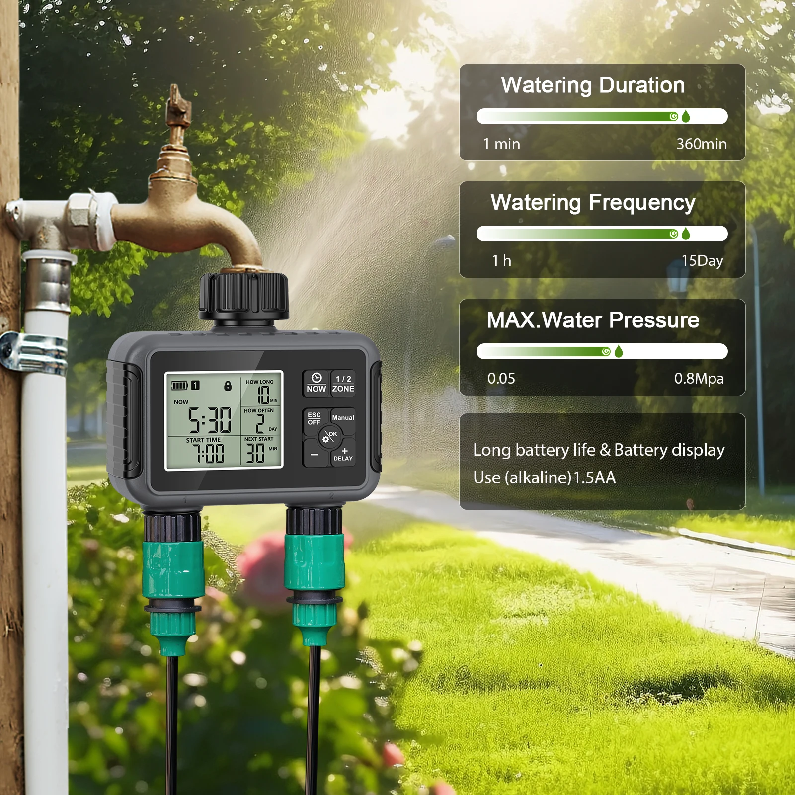Temporizador de Irrigação com  - Timer Dual Outlet avaliação e preço